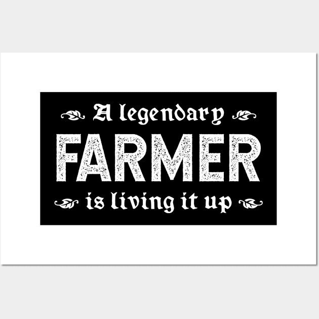 A Legendary Farmer Is Living It Up Wall Art by TimespunThreads